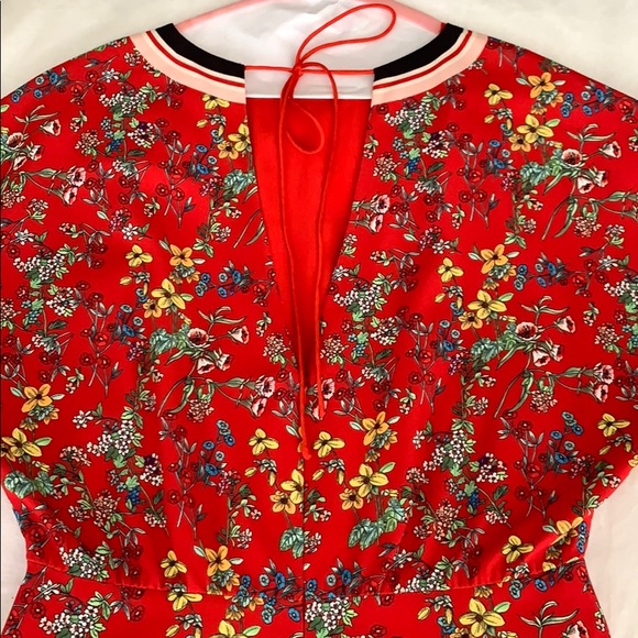 Alice + Olivia Red Floral Dress - Picture 5 of 7